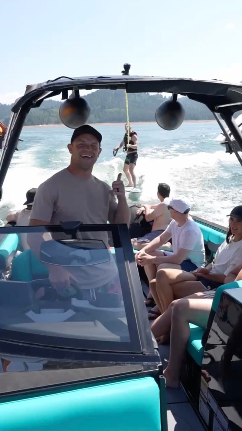 Boating on the lake
